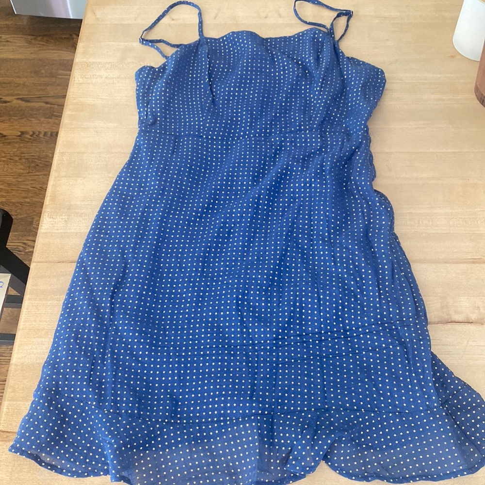Wild honey dress blue with tiny gold stars